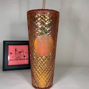 Starbucks Diamond Christmas Studded Venti Tumbler Rose Gold